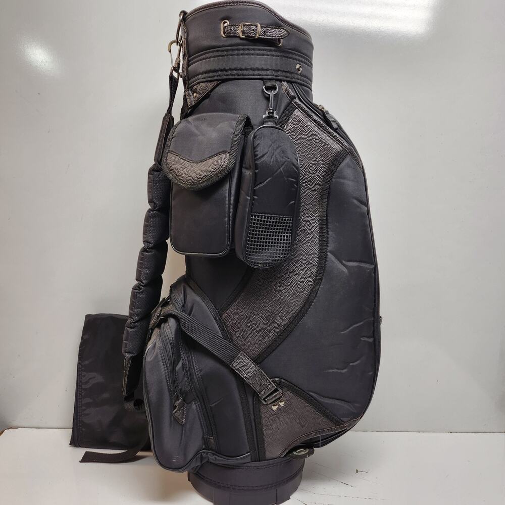 PRO SELECT Golf Staff Cart Bag | 6-Way Divider | Black w/ Rain Hood - Picture 2 of 14